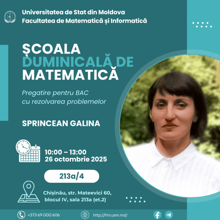 Școala Duminicală de Matematică – Sprincean Galina