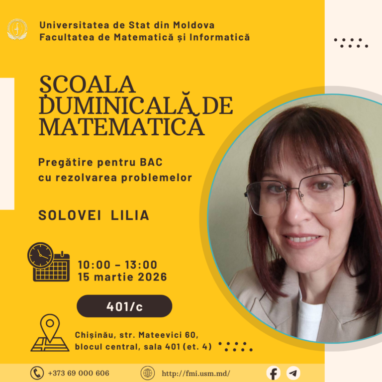 Școala Duminicală de Matematică – Solovei Lilia