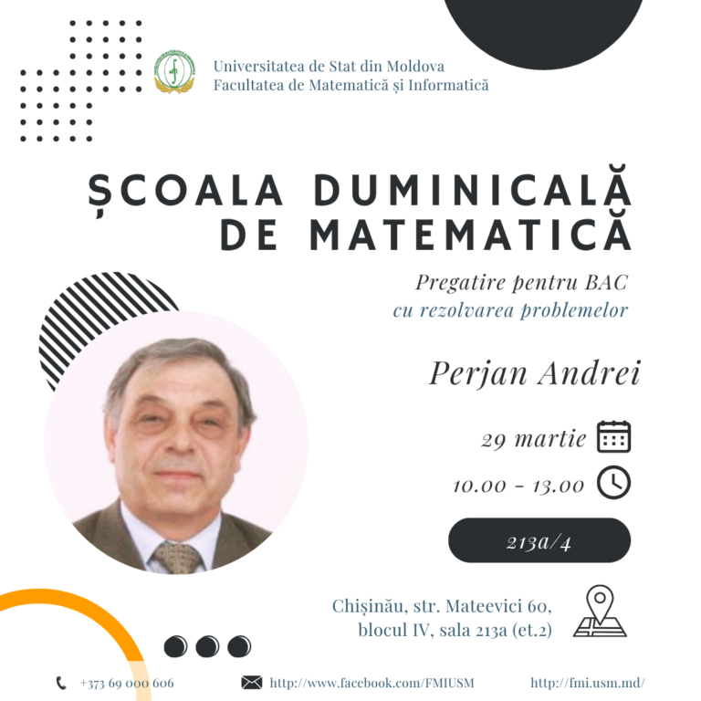 Școala Duminicală de Matematică – Perjan Andrei