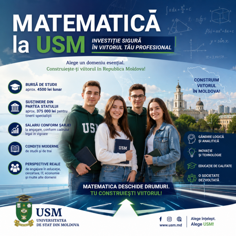 Matematica la USM: investiție sigură în viitorul tău profesional