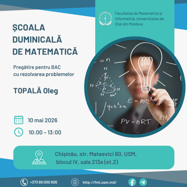 Mathematics Sunday School – Topală Oleg