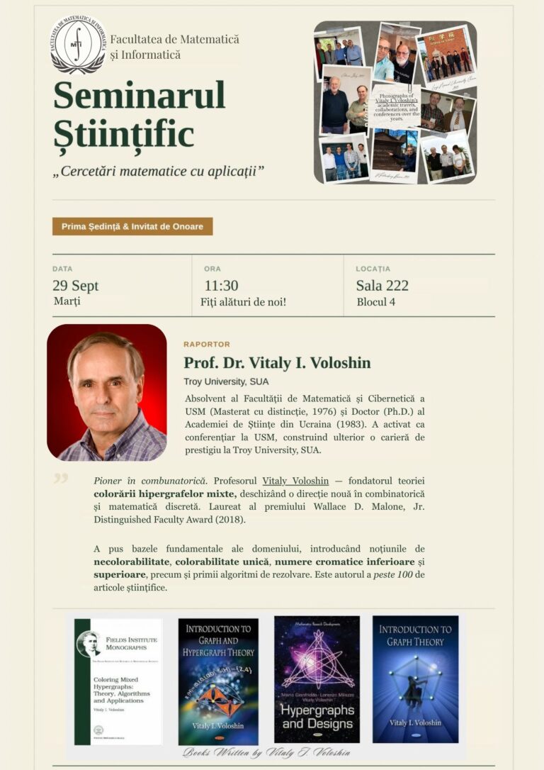 Seminarul științific „Cercetări matematice cu aplicații”